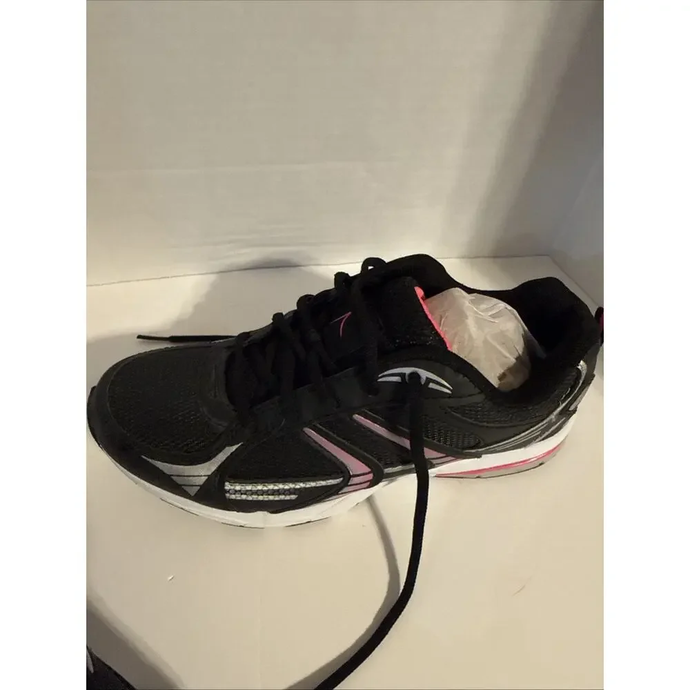 New Danskin Now Womens Athletic Shoes Black Pink Lace Up Low Top Mesh Size 9